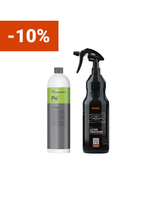 Kit Curățare și &Icirc;ntreținere Piele Auto &ndash; Pol Star + Leather Conditioner