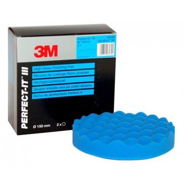 Burete valurit albastru polish fin 3M Perfect-It III, 150mm 