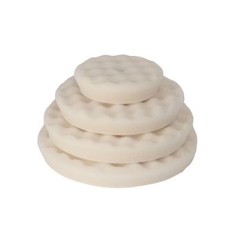 Burete polish ultrafin valurit pentru rotativa Rupes Waffle Ultra-Fine, alb Carhub