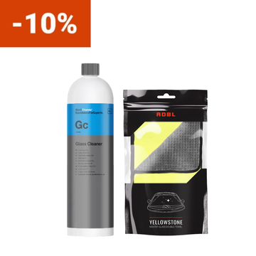 Kit Curățare Geamuri Auto Fără Urme – Koch Chemie Glass Cleaner + ADBL Yellowstone