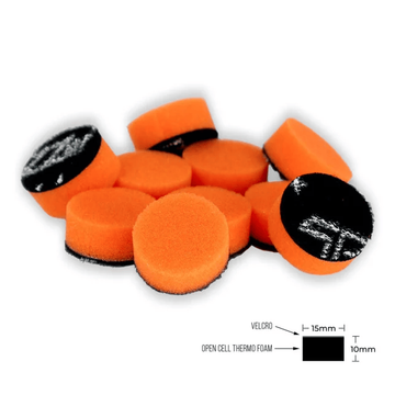 Set 10 bureti polish medii Zvizzer Thermo Mini Pad, Orange 15/10 mm