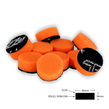 Set 10 bureti polish medii Zvizzer Thermo Mini Pad, Orange 25/10 mm