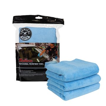 Lavete aplicatoare soft albastre din microfibra ChemicalGuys WORKHORSE PREMIUM APPLICATOR, 3 bucati