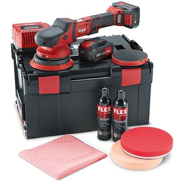 Flex XFE 15 150 18.0-EC/5.0 Set Masina de polisat cu acumulatori fara fir