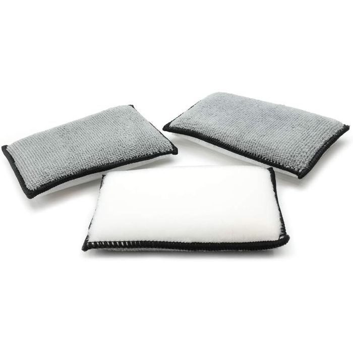 Burete curățare interior Ewocar Scrub Sponge set 3 bucăți – piele, plastic și textile