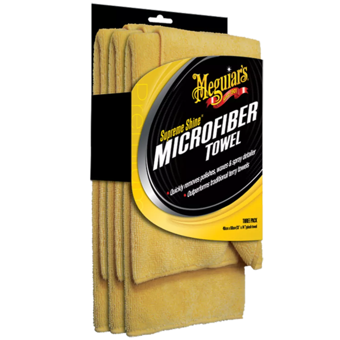 Set 3 lavete microfibră Meguiar’s Supreme Shine Microfiber Towel X2020, 40x60cm