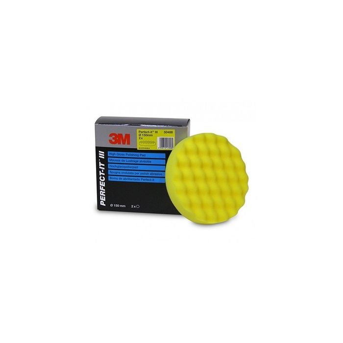 Burete valurit galben polish mediu 3M Perfect-It III, 150mm