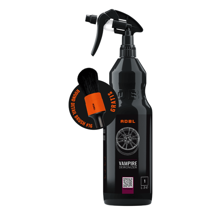 Set promo solutie decontaminare jante Adbl Vampire 1L + Pensula detailing 31mm Cadou