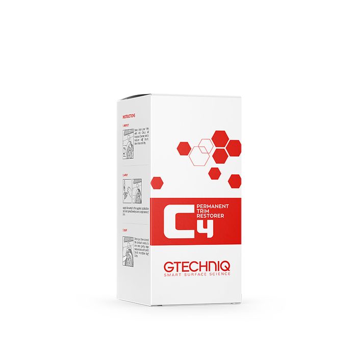 Tratament restaurare plastic exterior Gtechniq C4 Permanent Trim Restorer – coating pentru trim auto decolorat, până la 2 ani
