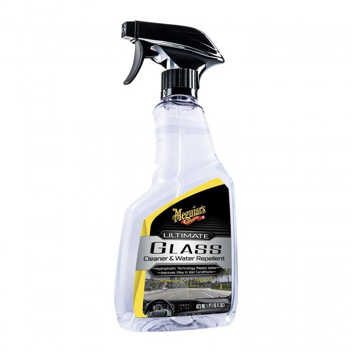Solutie curatare geamuri cu efect hidrofob Meguiar's Ultimate Glass Cleaner & Water Repellent, 473ml