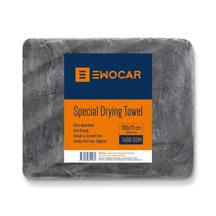 Prosop auto ultra absorbant Ewocar Twisted Loop 100x70 cm, 1600GSM