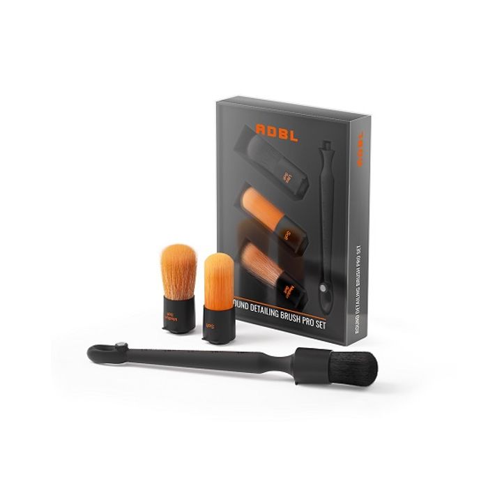 Set Pensule Detailing Profesionale ADBL Round Detailing Brush Pro Set – 3 Capete Interschimbabile