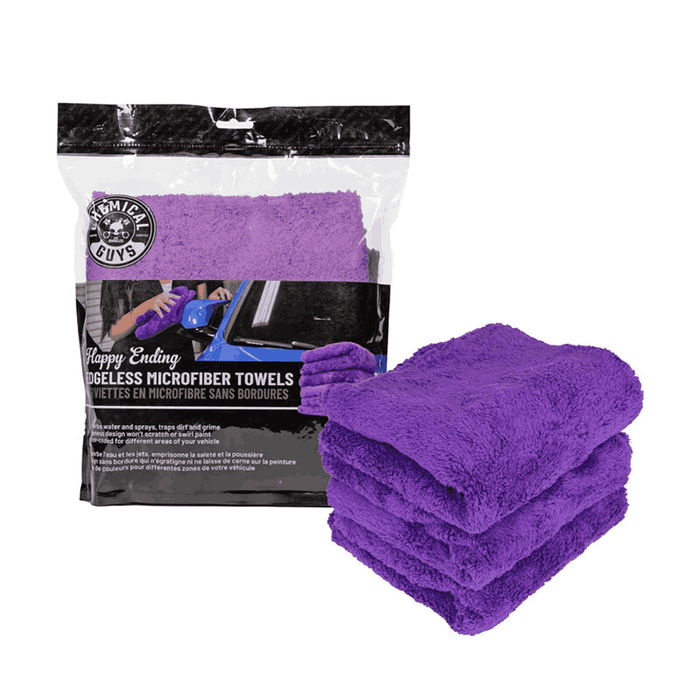 Set 3 prosoape din microfibra ChemicalGuys HAPPY ENDING MICROFIBER