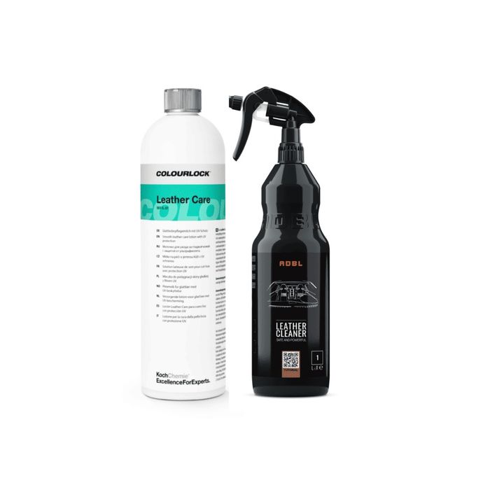 Kit curățare și hidratare piele auto ADBL Leather Cleaner 1L + Colourlock Leather Care 1L