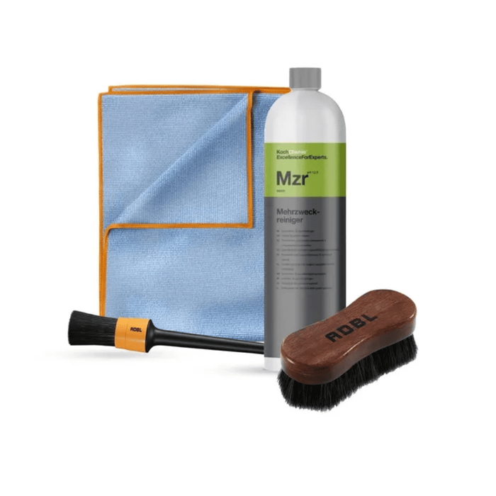 Kit curățare interior auto Koch Chemie MZR + ADBL – APC 1L, pensule și lavetă