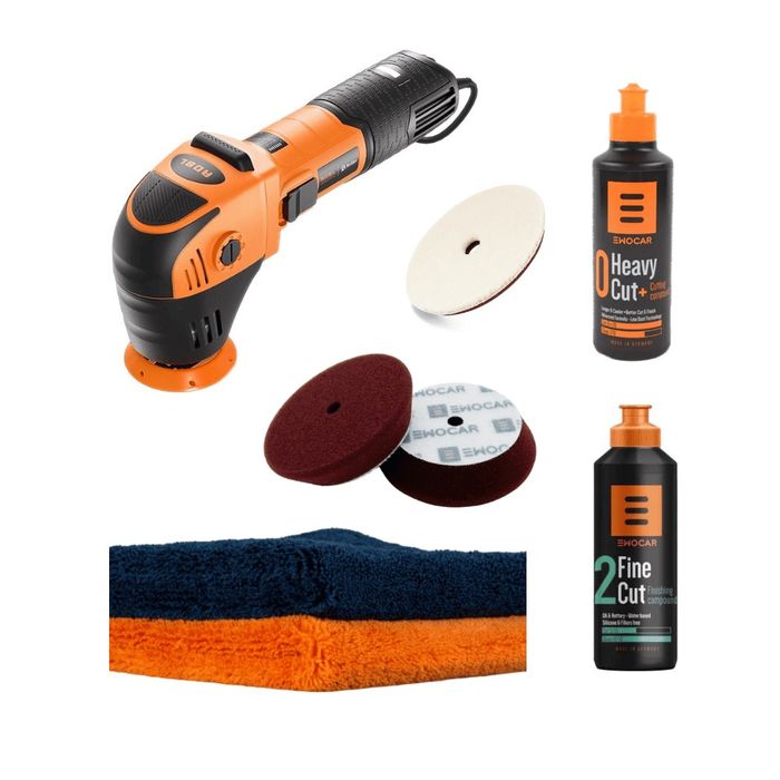 Kit Polish Auto 2 Pași EWOCAR + ADBL DA 75mm – Heavy Cut & Finish