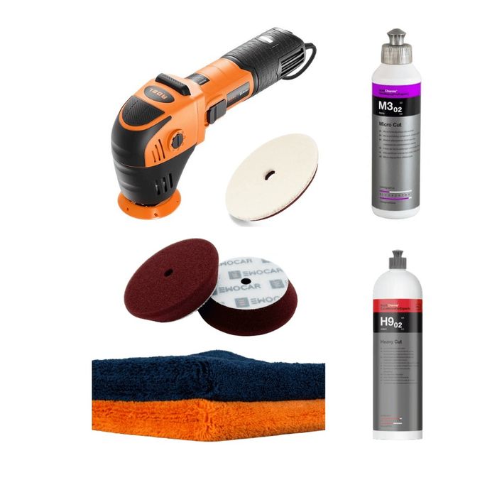 Kit Polish Auto 2 Pași Koch Chemie + ADBL DA 75mm – Heavy Cut & Finish