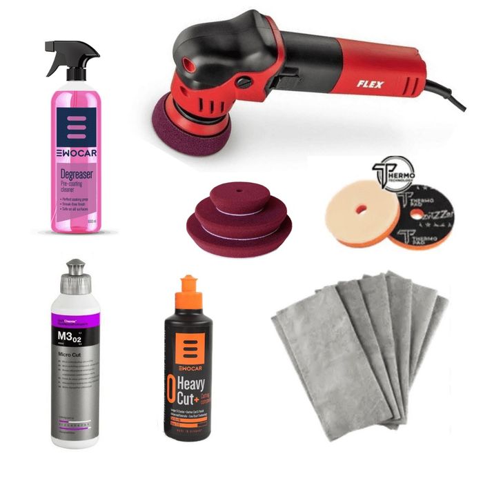 Kit starter, 2 step polish, DA Flex, 75mm