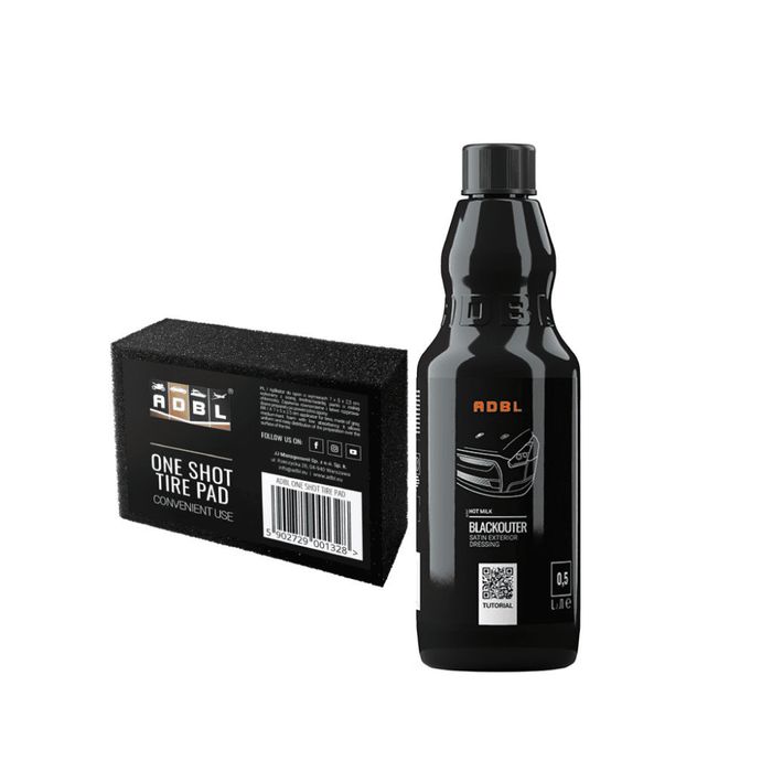 Kit protecție plastice exterioare ADBL Blackouter 500ml + aplicator One Shot
