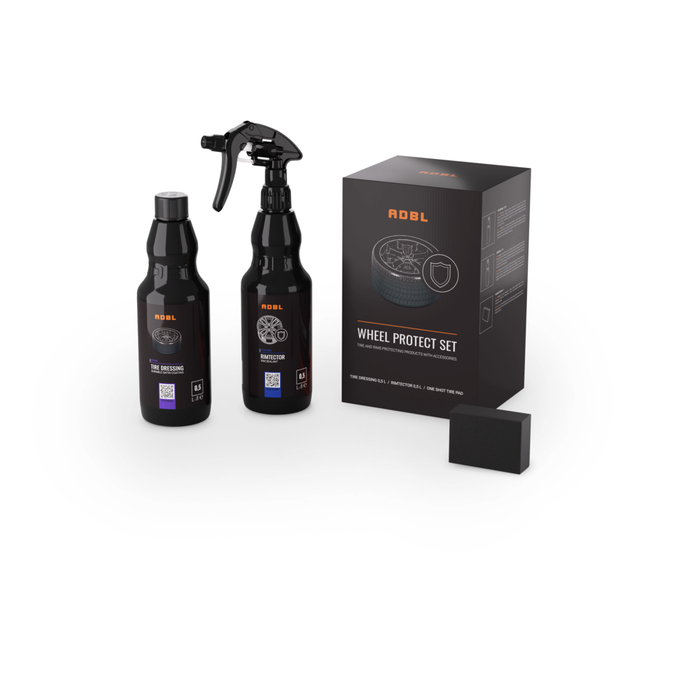Kit protecție jante și anvelope ADBL Wheel Protect Set – Rimtector, Tire Dressing și Aplicator