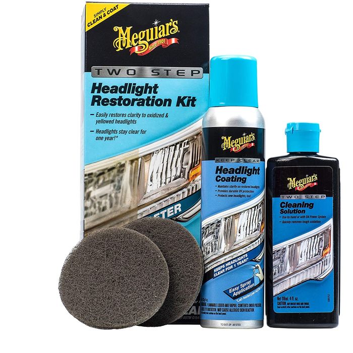 Kit polish restaurare faruri manual in 2 pasi Meguiar's Two Step Headlight Restoration Kit, G2970