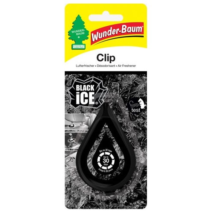 Odorizant auto Wunder Baum Black Ice, clip
