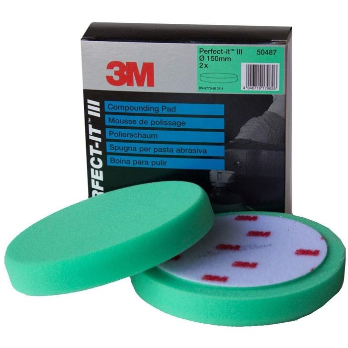 Burete polish abraziv verde 3M Compounding Pad, 150mm