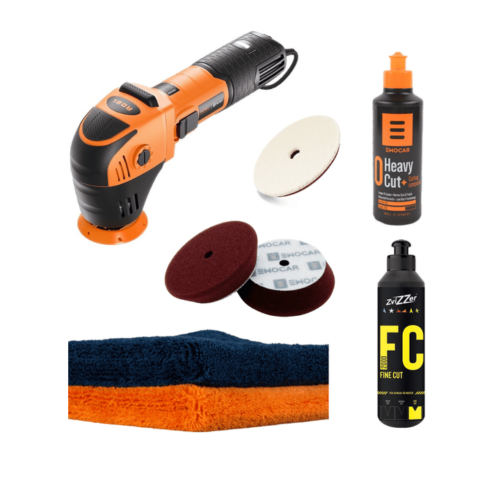 Kit Polish Auto 2 Pași ADBL DA 75mm – Ewocar Heavy Cut+ + ZviZZer FC2000
