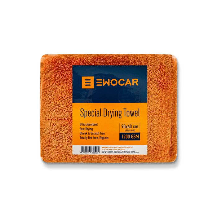 Prosop uscare ultra absorbant din microfibra portocaliu 90x60cm, 1200GSM