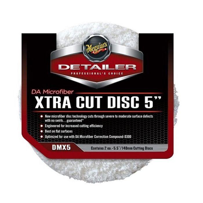 Pad microfibra foarte abraziv Meguiar's Microfiber Xtra Cut, 140mm, set 2 buc.