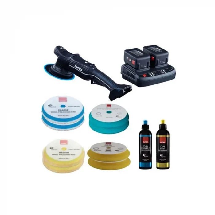 RUPES KIT MASINA POLISARE I-BRID 125MM HLR15, KIT INCARCATOR-2 BATERII, KIT BAS