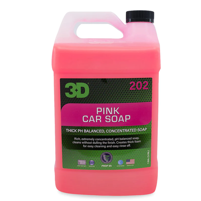 Sampon auto cu pH neutru 3D Pink Car Soap, 3.78L