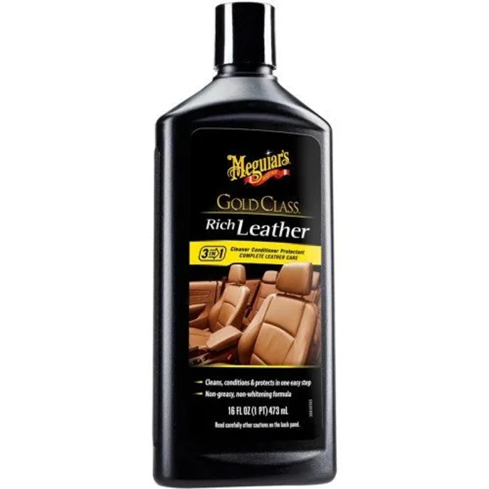 Solutie curatare, hidratare si protectie piele Meguiar's Gold Class Rich Leather G17916, 473ml