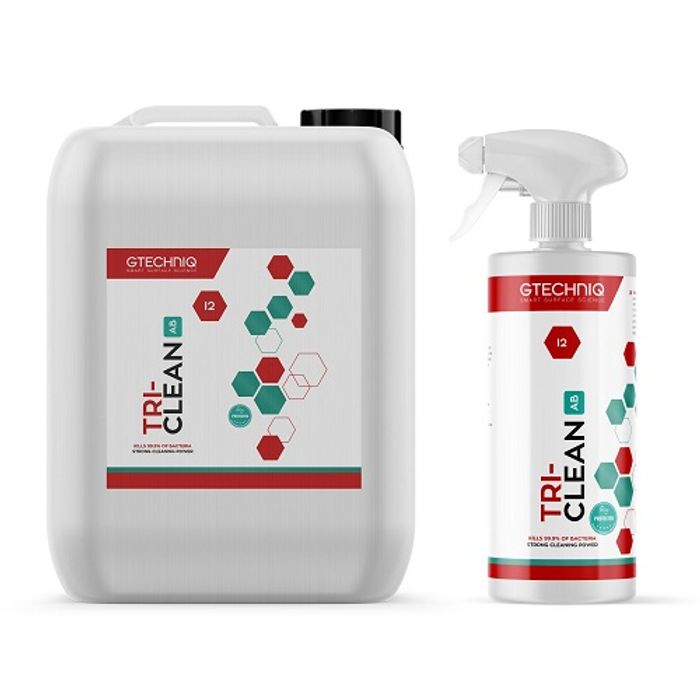 Soluție curățare interior antibacteriană Gtechniq I2 Tri-Clean – cleaner auto pH neutru pentru plastic, piele și textile