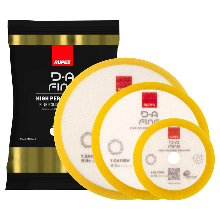 Burete mediu fin polish Rupes D-A Fine Foam Pad, galben