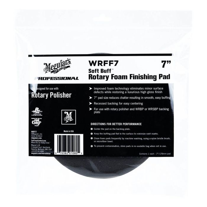 Burete polish moale - Rotary foam finishing pad 7" Meguiar's WRFF7